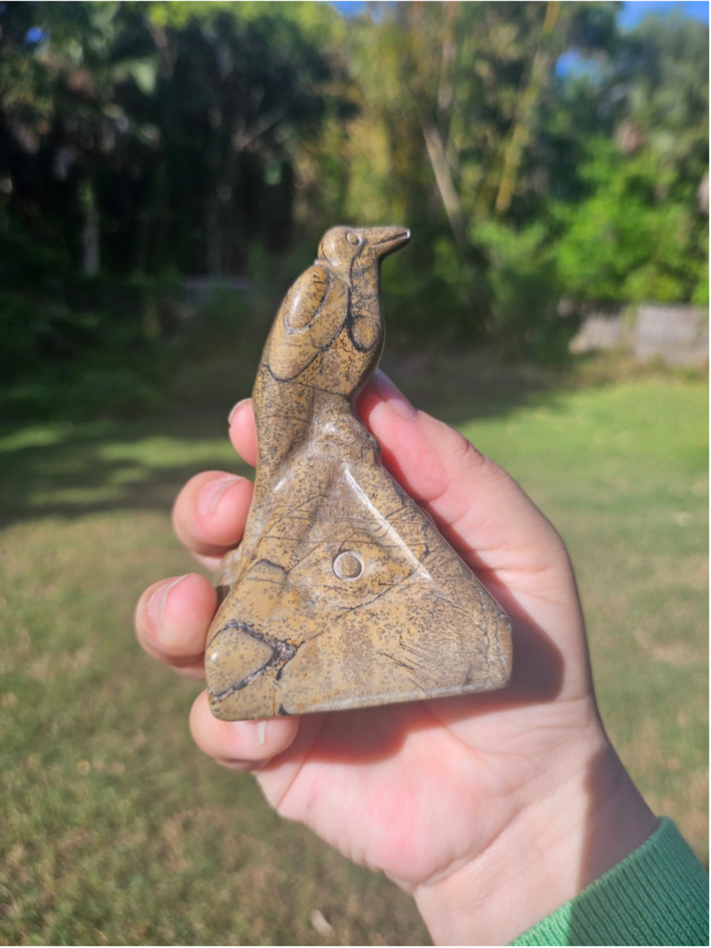 Picture jasper raven on pyramid